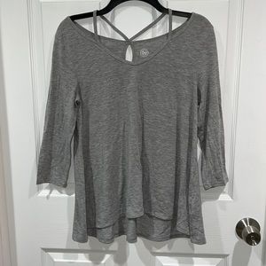 Gray Long Sleeve Juniors Top size Medium